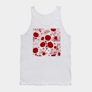 Cinquefoil Flowers in red Tank Top